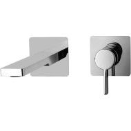 Rock Concealed single lever basin mixer wiyh spout and aerator M24x1 - l. 240mm Paffoni RO 106CR70 RUBINETTERIA PAFFONI - 1