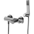 Rock Mélangeur bain  douche avec déviateur avec support mural articulé en ABS avec douche et tuyau Paffoni RO 023CR RUBINETTERIA