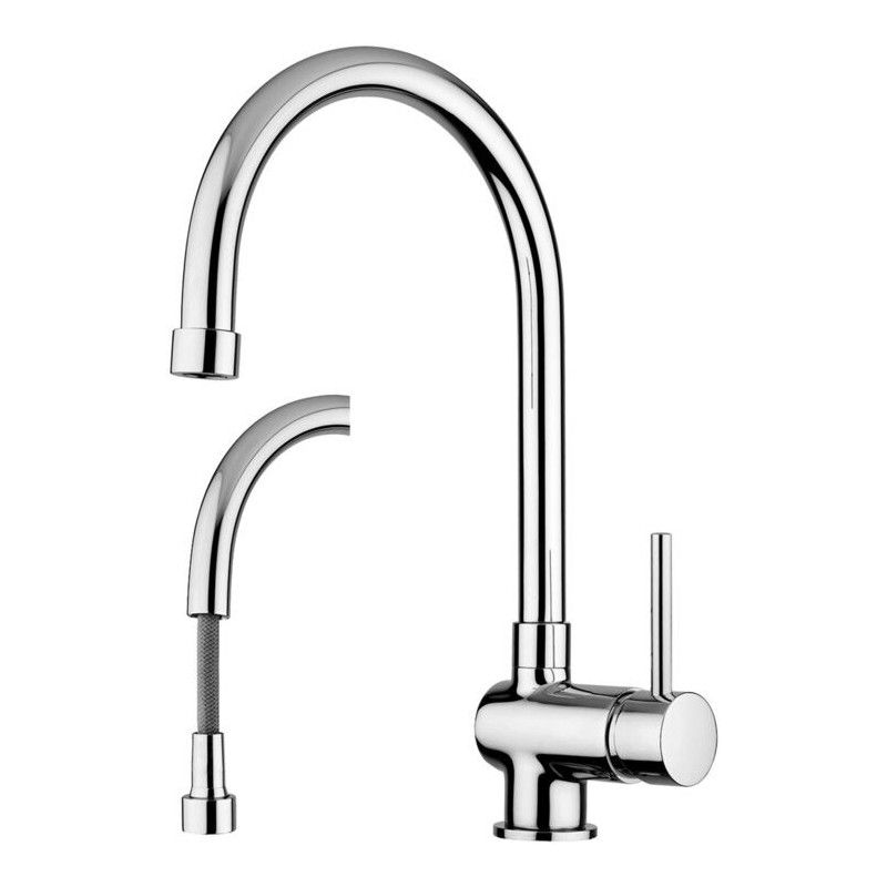 Stick One hole Sink Mxer with swivelling spout  Cromo -  Paffoni SK 185CR RUBINETTERIA PAFFONI - 1