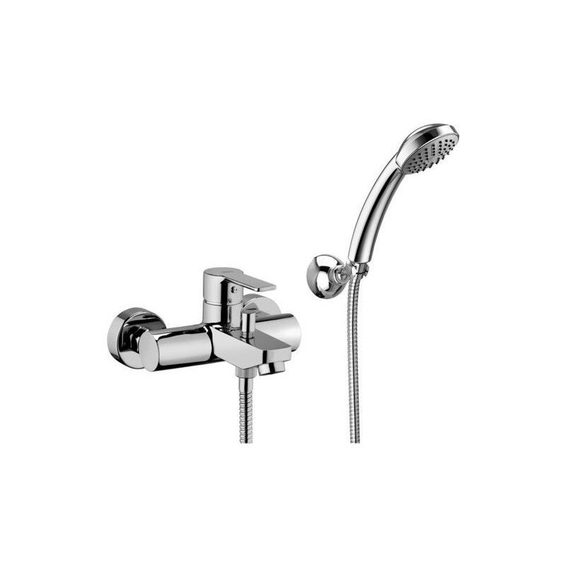 Red Bath Shower Mixer with diverter  -  Paffoni RED 023CR RUBINETTERIA PAFFONI - 1
