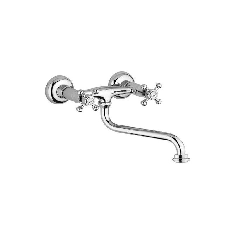 Belinda - Melissa Wall Sink Mixer Bridge Model with swivelling spout  Cromo -  Paffoni FBLV 161CR RUBINETTERIA PAFFONI - 1