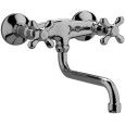 Iris - Viola Wall Sink Mixer Bridge Model with swivelling spout Cromo -  Paffoni IRV 161CR RUBINETTERIA PAFFONI - 1
