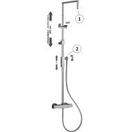 Adjustable Shower Column SYNCRO TOP Cromo -  Paffoni ZCOL 655CRX RUBINETTERIA PAFFONI - 1