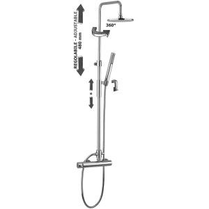 Adjustable Shower Column MASTER PLUS Cromo - Paffoni ZCOL 601 RUBINETTERIA PAFFONI - 1