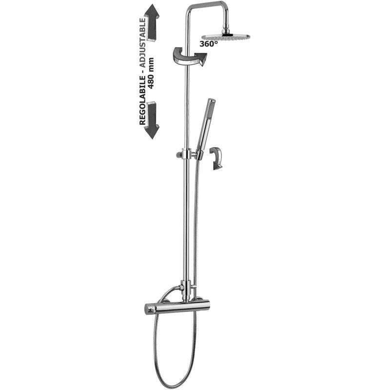Verstellbare Duschsäulen EASY PLUS Cromo -  Paffoni ZCOL 603 RUBINETTERIA PAFFONI - 1