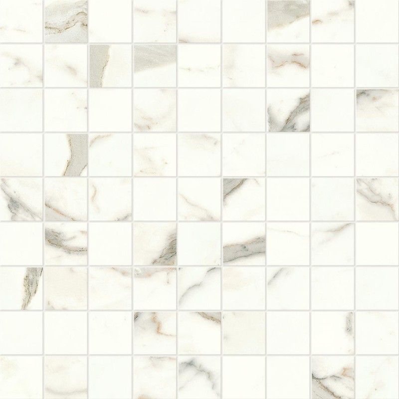 Marvel Shine Calacatta Prestigio 30x30 Mosaic  Polished  - A424 Atlas Concorde CERAMICHE ATLAS CONCORDE - 1
