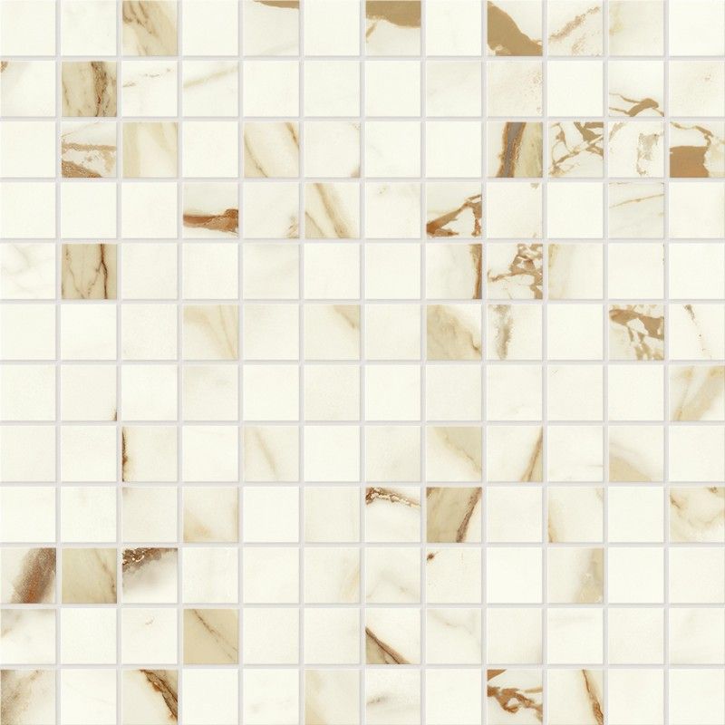 Marvel Shine Calacatta Imperiale 30x30 Mosaic   Matt - A416  Atlas Concorde CERAMICHE ATLAS CONCORDE - 1