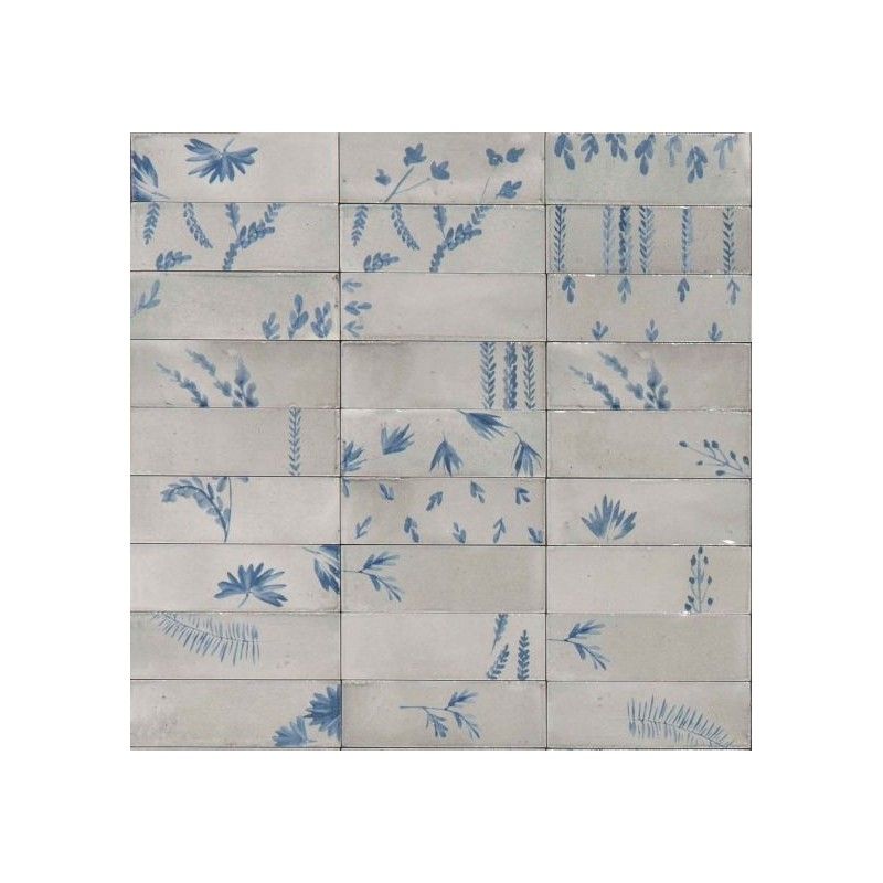 RICE GRIGIO LEAF LUX DECORO 5X15 cm - Marazzi M96V MARAZZI  - 1