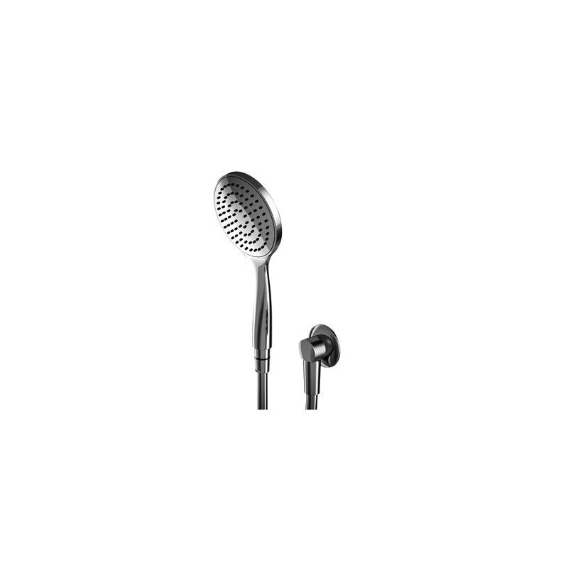 Ultra Handshower Set  130 mm ECO AIR with water outlet and support - Rubinetteria Zazzeri 4600 0414 A02  - 1