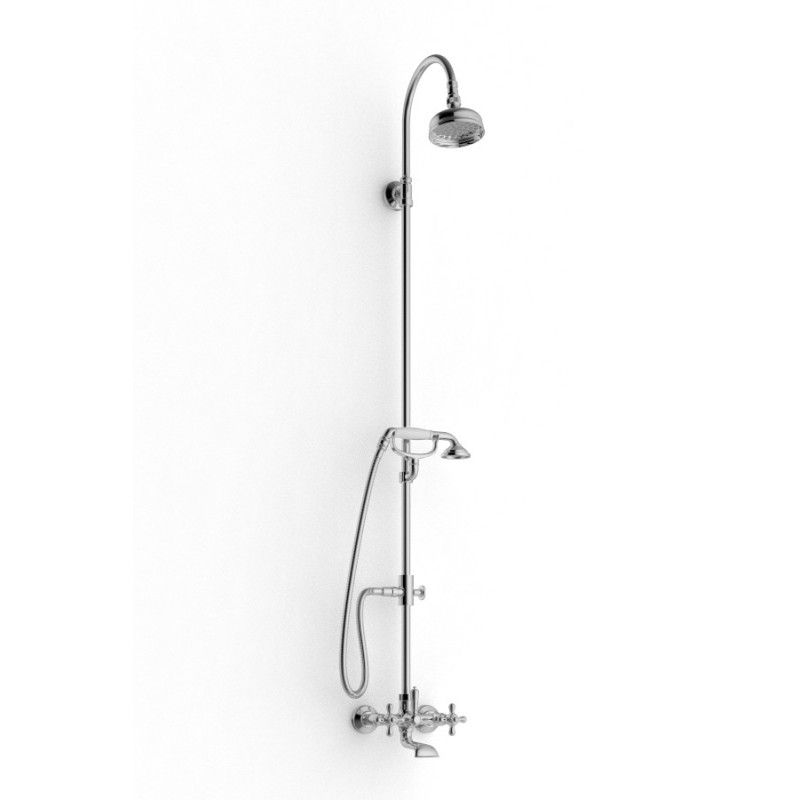 800 Wall mounted bathtub and shower - Rubinetteria Zazzeri 2000 0619 A00 - 1