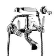 803 Wannenbatterie Wandmontage mit Wanhalter fuer Handbrause  - Rubinetteria Zazzeri 2003 0401 A00  - 1