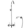 Kent 3 Wall mounted shower Set with hand shower and Shower head - Rubinetteria Zazzeri 5502 N610 A00 - 1