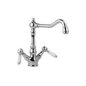 Kent 3 Single-hole sink mixer with swivel neck - Rubinetteria Zazzeri 5502 3103 A00 - 1