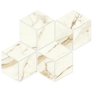 MARVEL SHINE Marvel Calacatta Imperiale  Mosaique  Hexagone 30x35 Rode  - Atlas Concorde A42Y CERAMICHE ATLAS CONCORDE - 1