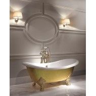 Mida Gusseiserne  Badewanne ohne Loecher 168,5LxH68xD76 mit Fuesse Flora DEVON&DEVON - 1