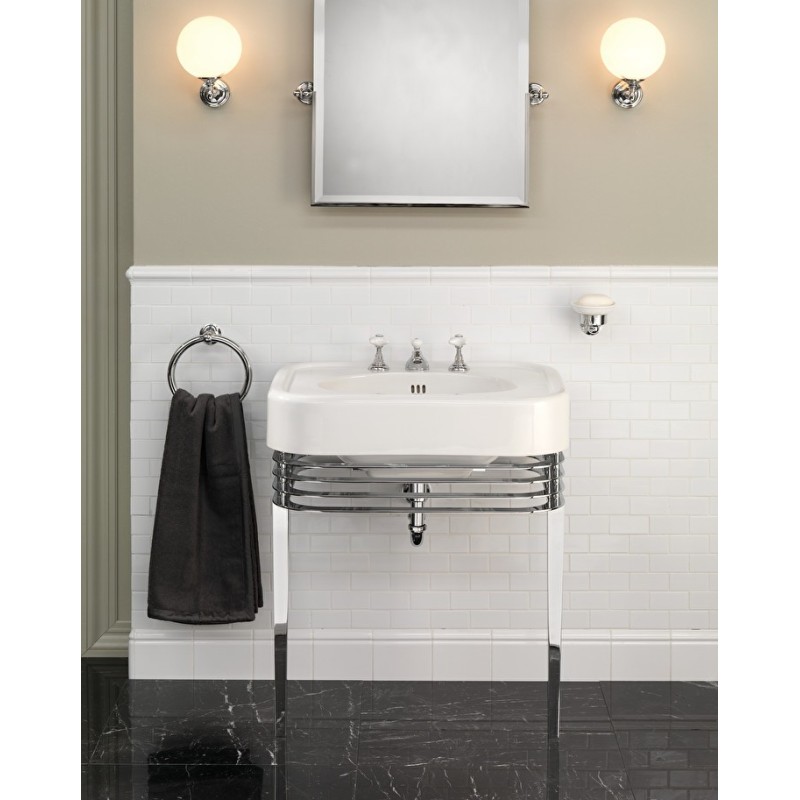 Blues Metallgestell fuer Waschbecken  blues L71xH87,5xD56,5 mit Beinen aus Chrom DEVON&DEVON - 1