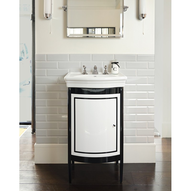 Harry Junior Mobile portalavabo in legno laccato per lavabo New Etoile  L53xH92xD40 con laccatura Deep Black DEVON&DEVON - 1
