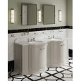 Regent Waschtisch mit Platte in Weisser Carrara Marmor L191,3xH94xD67 mit Lack Off White DEVON&DEVON - 1