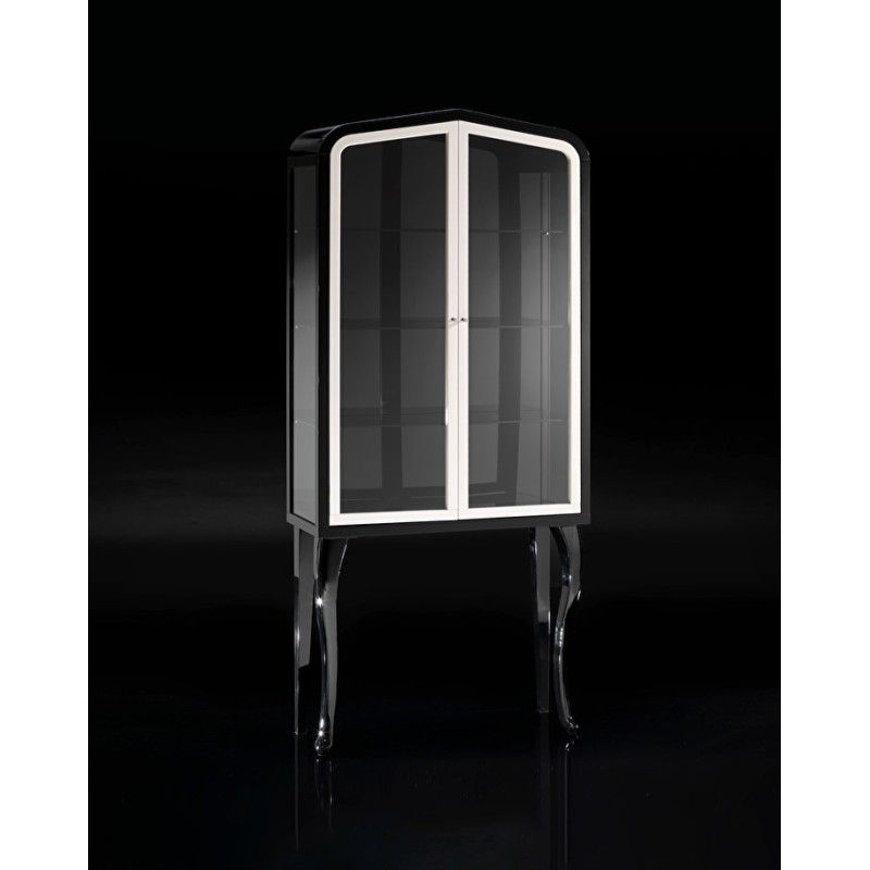 Dancer 1 Glass Cabinet in lacquered wood L80xH180xD30 DEVON&DEVON - 1