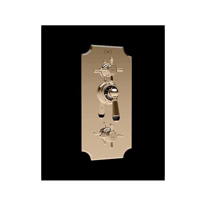 Shower Mixers Einbau Thermostatische Mischbatterie mit zwei Wege Umleiter für Black Diamond - Hellgold DEVON&DEVON - 1