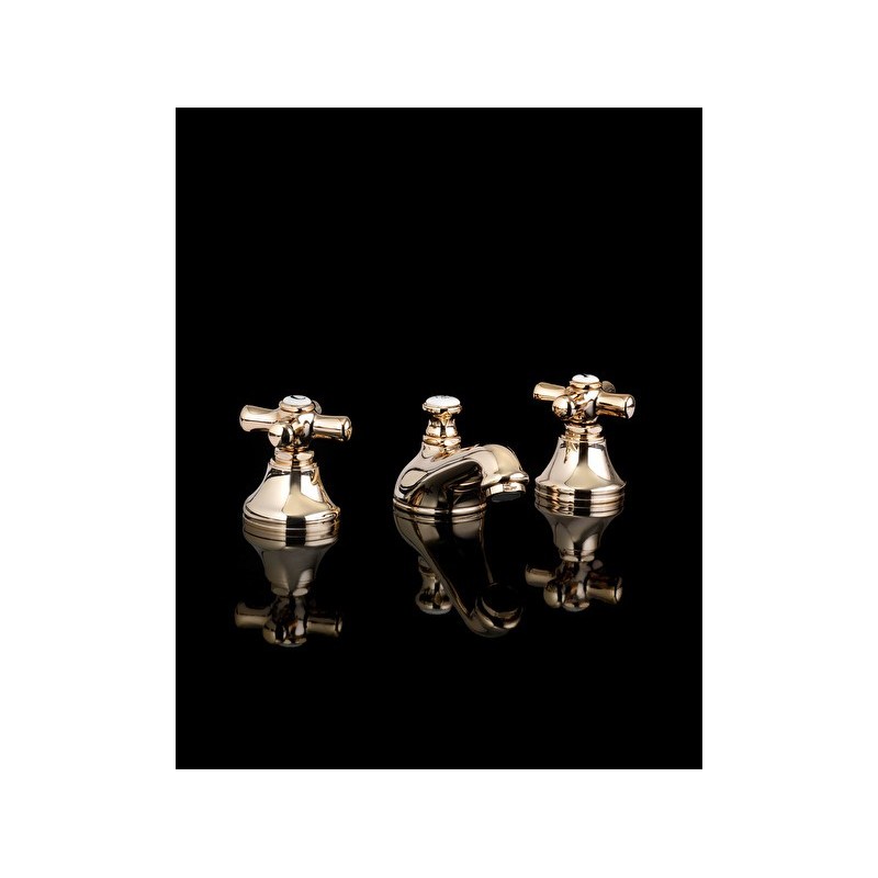 City Robinetterie pour Bidet 3 Trous avec tirette - en Or clair DEVON&DEVON - 1