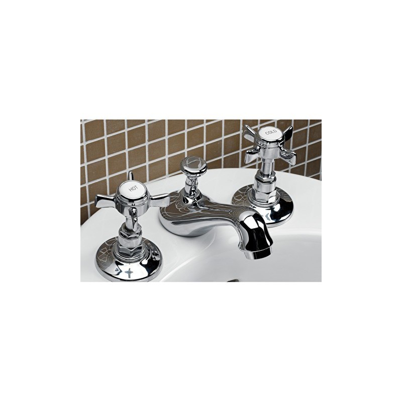 Coventry Robinetterie pour Bidet 3 Trous avec tirette - Chrome DEVON&DEVON - 1