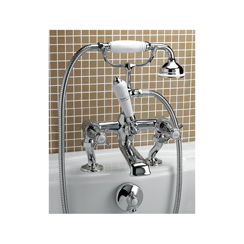 Coventry Bath and Shower Mixer   per montaggio bordovasca with hose and handset - Chrome DEVON&DEVON - 1