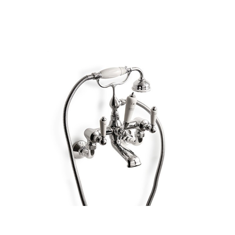 Dandy Bath Shower Mixer Wall mounted with hose and handset - Chrome DEVON&DEVON - 1