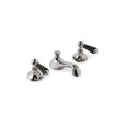 Black Dandy 3 Hole Basin Set with Pop Up waste - Chrome DEVON&DEVON - 1