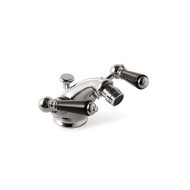 Black Dandy 1 Hole Bidet Set with Pop Up waste - Chrome DEVON&DEVON - 1