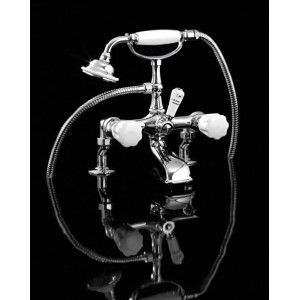 Morris Bath and Shower Mixer per montaggio bordovasca with hose and handset - Chrome DEVON&DEVON - 1