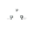 Vip Time Cut off taps wall mounted PAIR - Brass Levers with a Matte White Finish DEVON&DEVON - 1