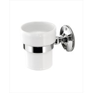 Cavendish Porte Brosses a Dent avec Verre en Ceramique L7,5xH8,8xD11,3 avec Finitions Chrome DEVON&DEVON - 1