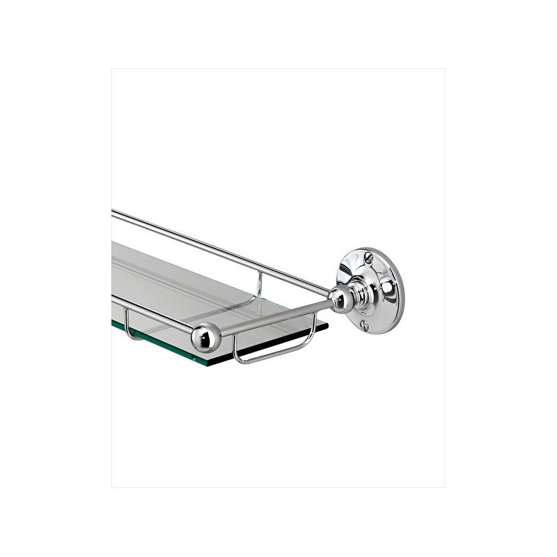 Cavendish Glass Shelf L57xH6xD16 with Finish Chrome DEVON&DEVON - 1