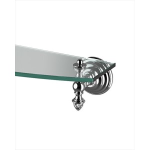 Diamond Glass Shelf L60xH10xD18,5 with Finish Polished Nickel DEVON&DEVON - 1
