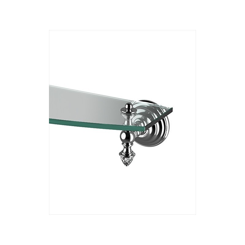 Diamond Glasablage L60xH10xD18,5 mit Finitur Poliernickel DEVON&DEVON - 1