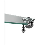 Diamond Mensola in cristallo L60xH10xD18,5 con finitura Nickel Lucido DEVON&DEVON - 1