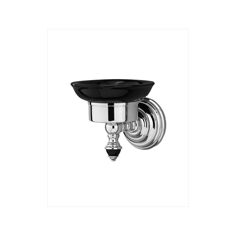 Black Diamond Porta sapone L11,5xH11xD13 con finitura Cromo DEVON&DEVON - 1