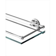 First Class Etagere avec petite Tablette en verre L61,3xH5xD15,7 avec Finitions Chrome DEVON&DEVON - 1