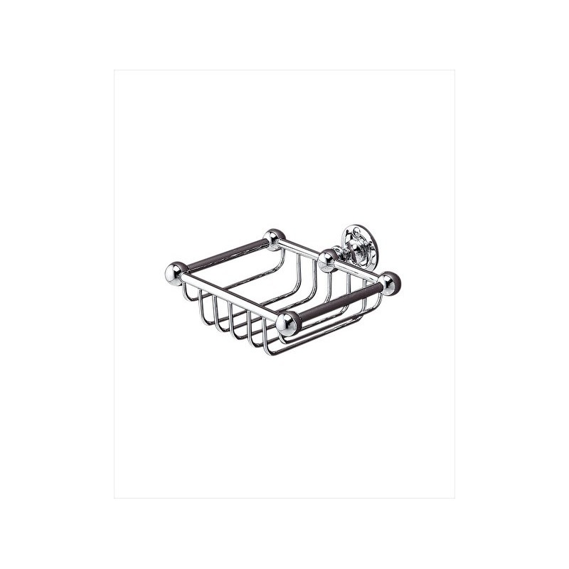 First Class Small wall-mounted soap holder L15,5xH6xD15 with Chrome finish DEVON&DEVON - 1