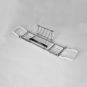 First Class Traverse for bathtub with tablet stand L77.5 / 95xH24.2xD15 with Chrome finish DEVON&DEVON - 1