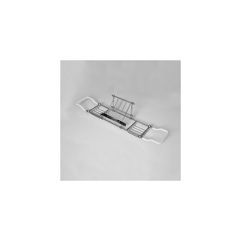 First Class Traverse for bathtub with tablet stand L77.5 / 95xH24.2xD15 with Chrome finish DEVON&DEVON - 1