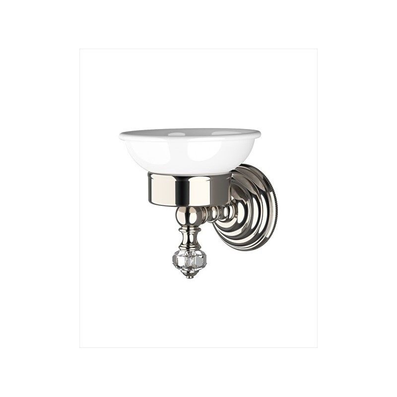 Gemstone Porta sapone L11,5xH11xD13 con finitura Nickel Lucido DEVON&DEVON - 1