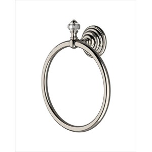 Gemstone Anneau porte serviettes L21xH25,4xD8,5 avec Finitions Nickel Poli DEVON&DEVON - 1