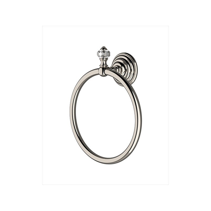 Gemstone Anneau porte serviettes L21xH25,4xD8,5 avec Finitions Nickel Poli DEVON&DEVON - 1
