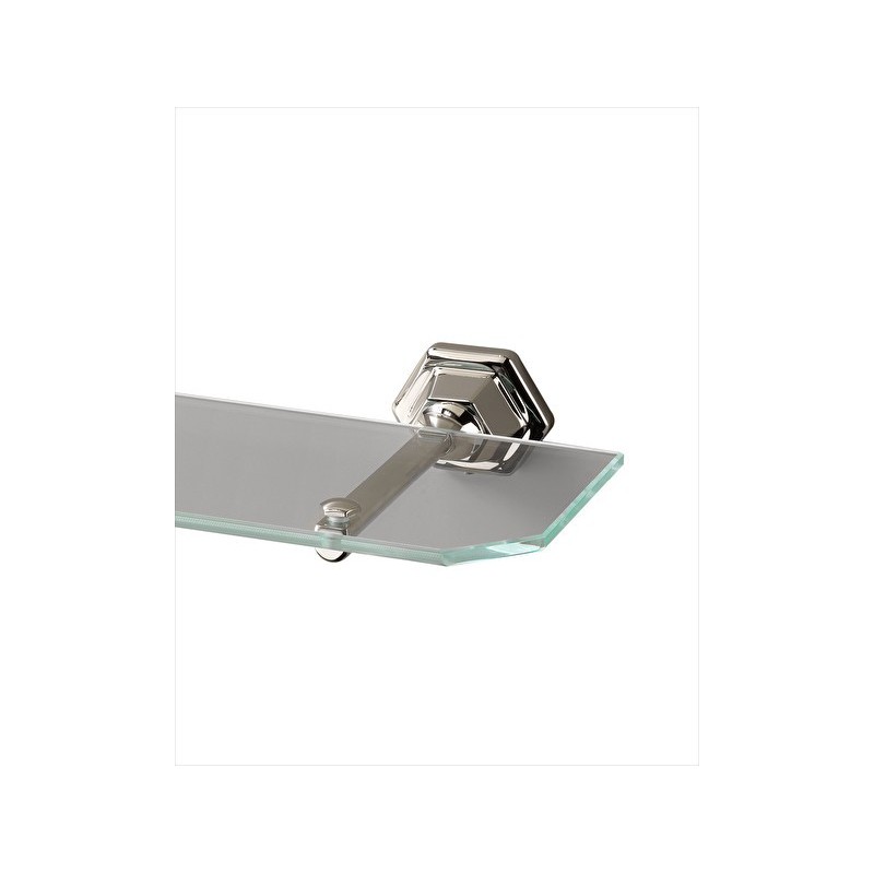 Jubilee Etagere avec petite Tablette en verre L61xH5xD15,5 avec Finitions Chrome DEVON&DEVON - 1