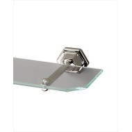 Jubilee Etagere avec petite Tablette en verre L61xH5xD15,5 avec Finitions Chrome DEVON&DEVON - 1