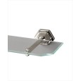 Jubilee Etagere avec petite Tablette en verre L61xH5xD15,5 avec Finitions Chrome DEVON&DEVON - 1