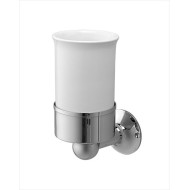 New York Toothbrush holder with ceramic cup L7,1xH15xD10 with Chrome finish DEVON&DEVON - 1