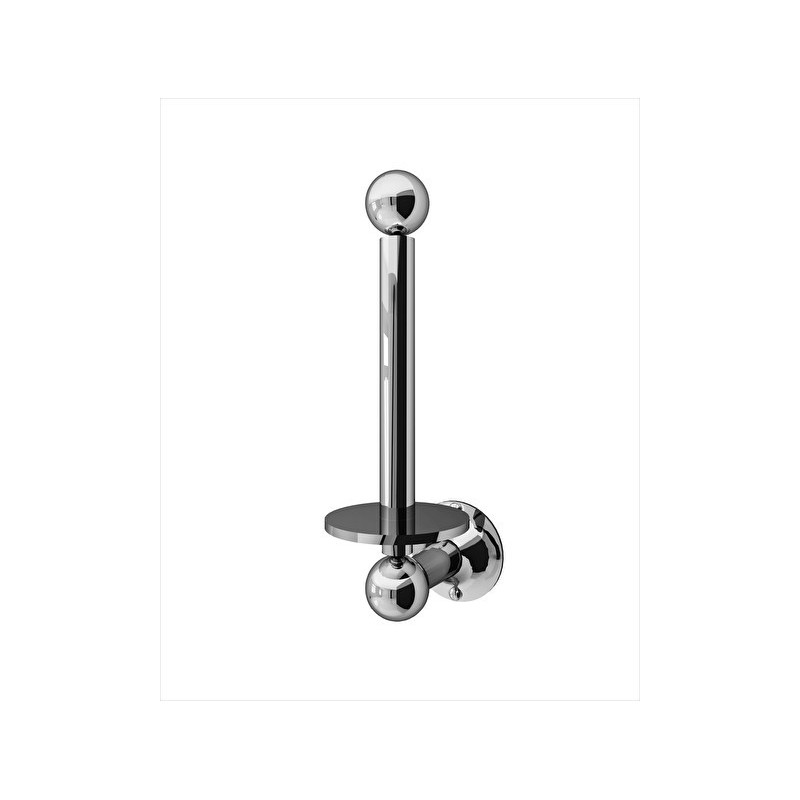 New York Porte Rouleau Papier Hygienique de reserve L6,5xH21,5xD9,8 avec Finitions Chrome DEVON&DEVON - 1